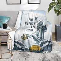 Funny Rejecting Kings Blanket Since 1776 No Kings In America Retro Style LT05