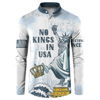 Funny Rejecting Kings Button Sweatshirt Since 1776 No Kings In America Retro Style LT05