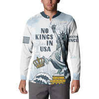 Funny Rejecting Kings Button Sweatshirt Since 1776 No Kings In America Retro Style LT05