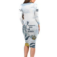 Funny Rejecting Kings Family Matching Long Sleeve Bodycon Dress and Hawaiian Shirt Since 1776 No Kings In America Retro Style LT05