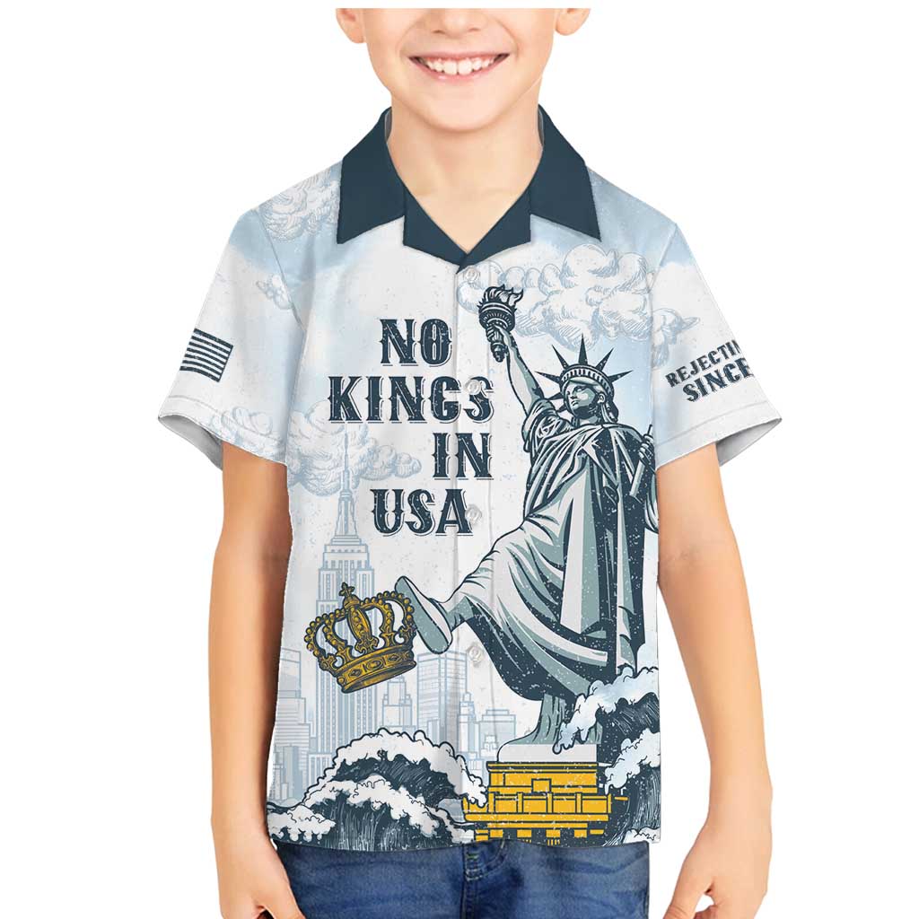 Funny Rejecting Kings Family Matching Mermaid Dress and Hawaiian Shirt Since 1776 No Kings In America Retro Style LT05
