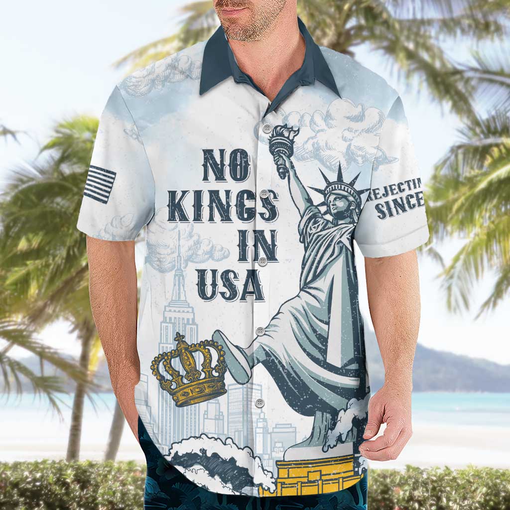 Funny Rejecting Kings Hawaiian Shirt Since 1776 No Kings In America Retro Style LT05