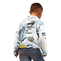 Funny Rejecting Kings Kid Hoodie Since 1776 No Kings In America Retro Style LT05