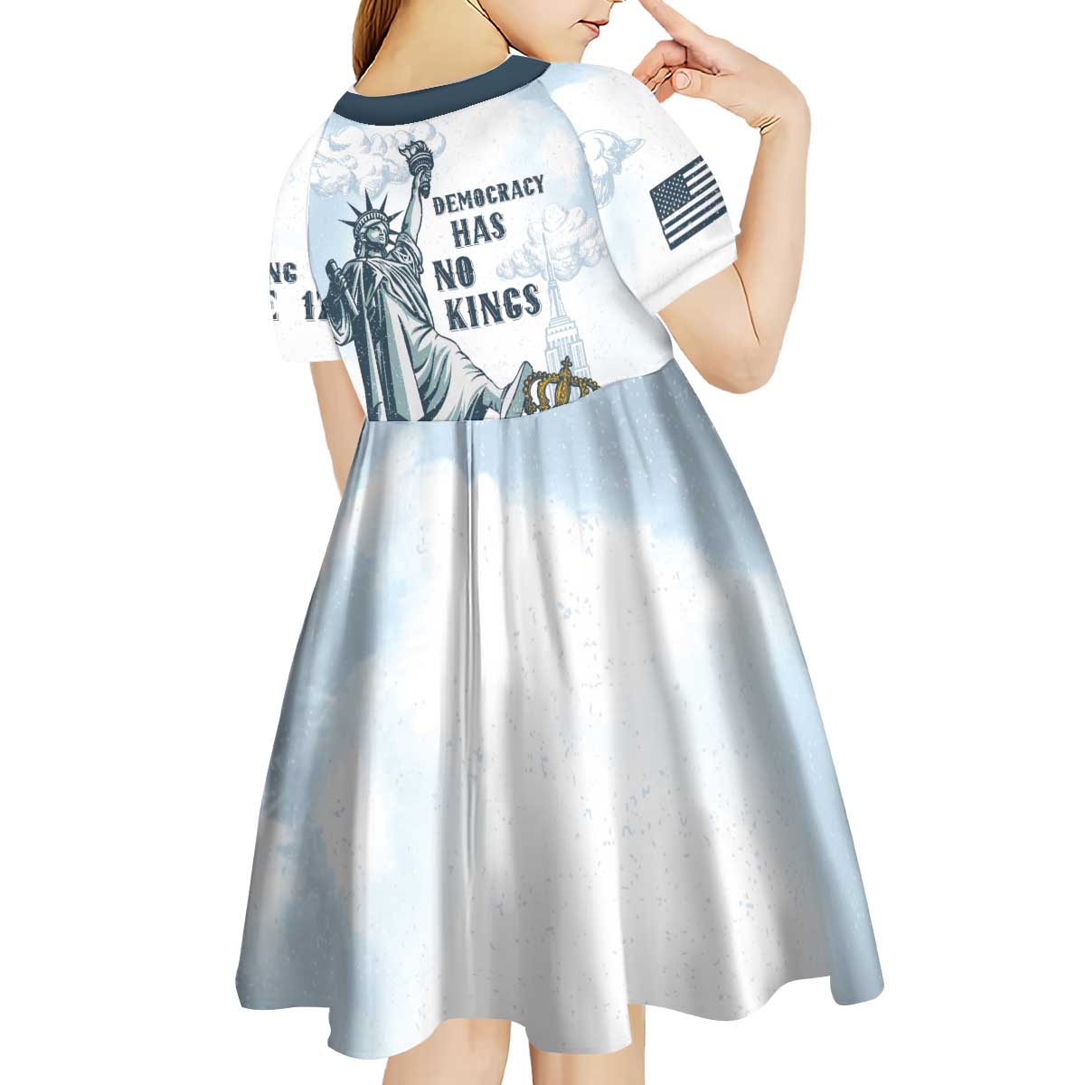Funny Rejecting Kings Kid Short Sleeve Dress Since 1776 No Kings In America Retro Style LT05