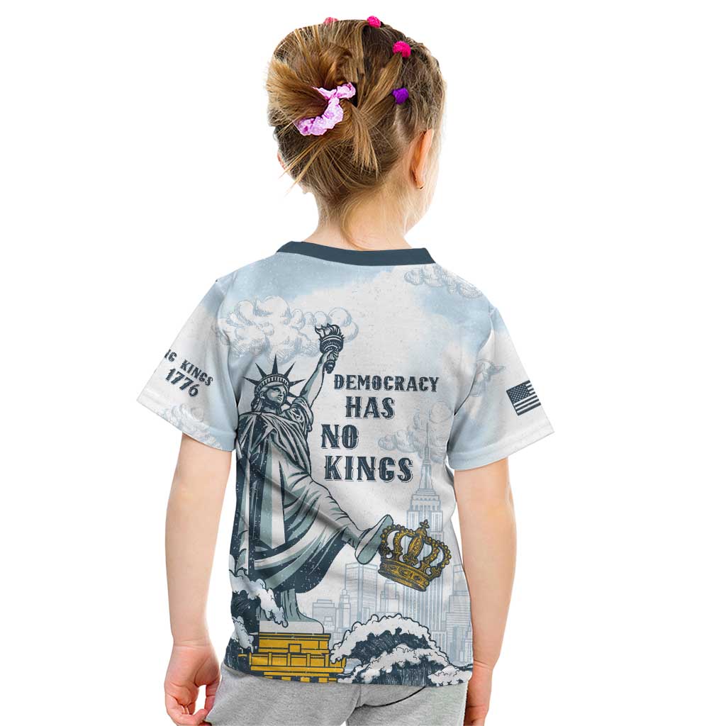 Funny Rejecting Kings Kid T Shirt Since 1776 No Kings In America Retro Style LT05