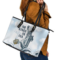 Funny Rejecting Kings Leather Tote Bag Since 1776 No Kings In America Retro Style LT05