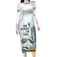 Funny Rejecting Kings Long Sleeve Bodycon Dress Since 1776 No Kings In America Retro Style LT05