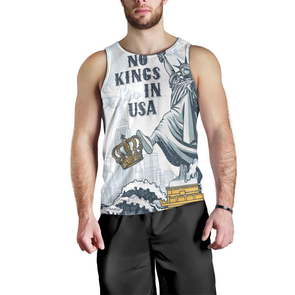 Funny Rejecting Kings Men Tank Top Since 1776 No Kings In America Retro Style LT05