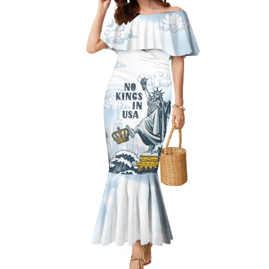 Funny Rejecting Kings Mermaid Dress Since 1776 No Kings In America Retro Style LT05