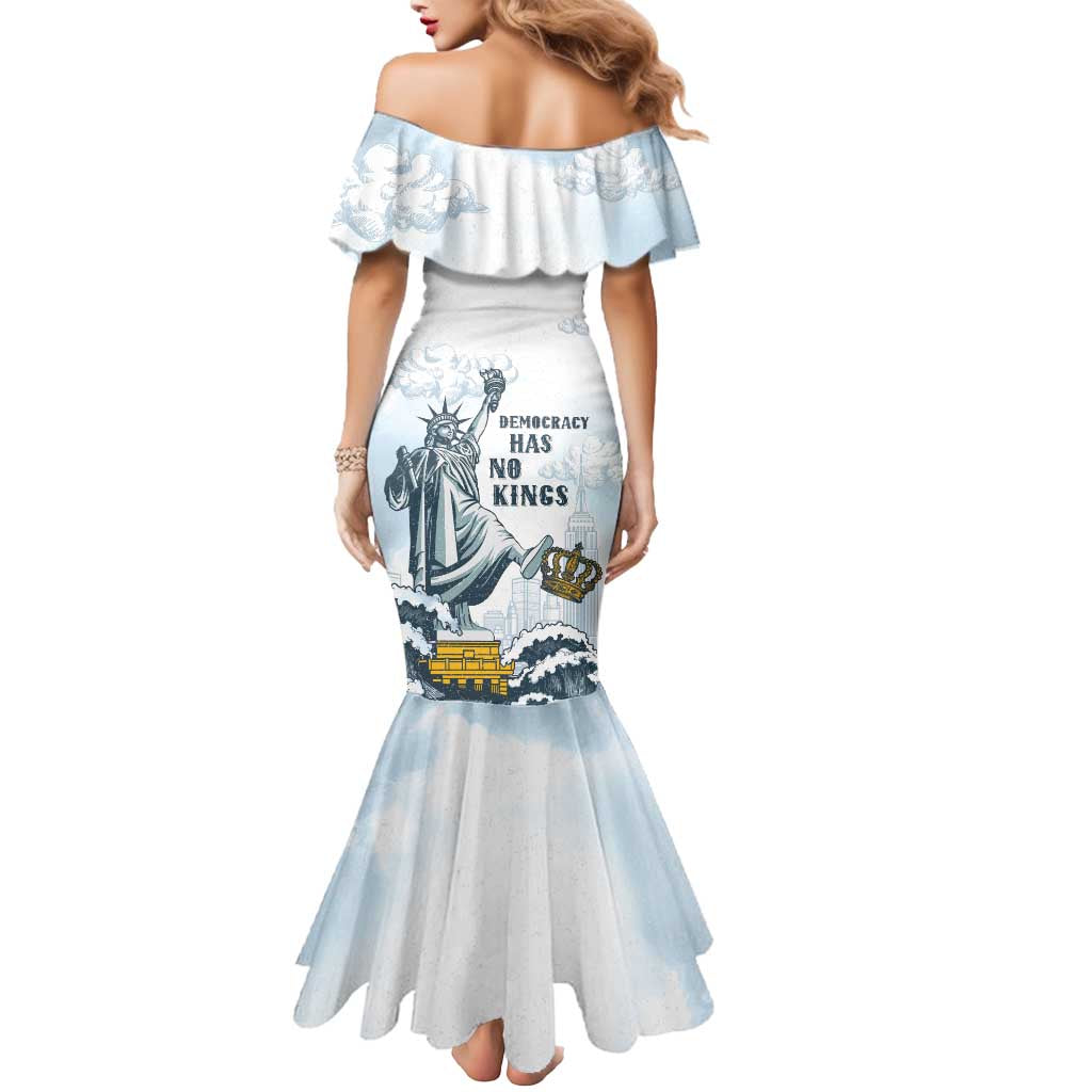 Funny Rejecting Kings Mermaid Dress Since 1776 No Kings In America Retro Style LT05