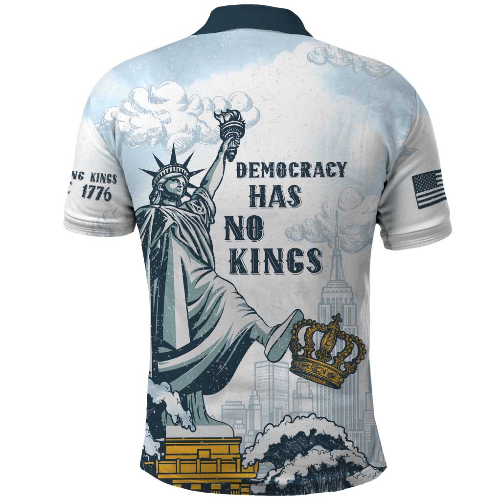 Funny Rejecting Kings Polo Shirt Since 1776 No Kings In America Retro Style LT05