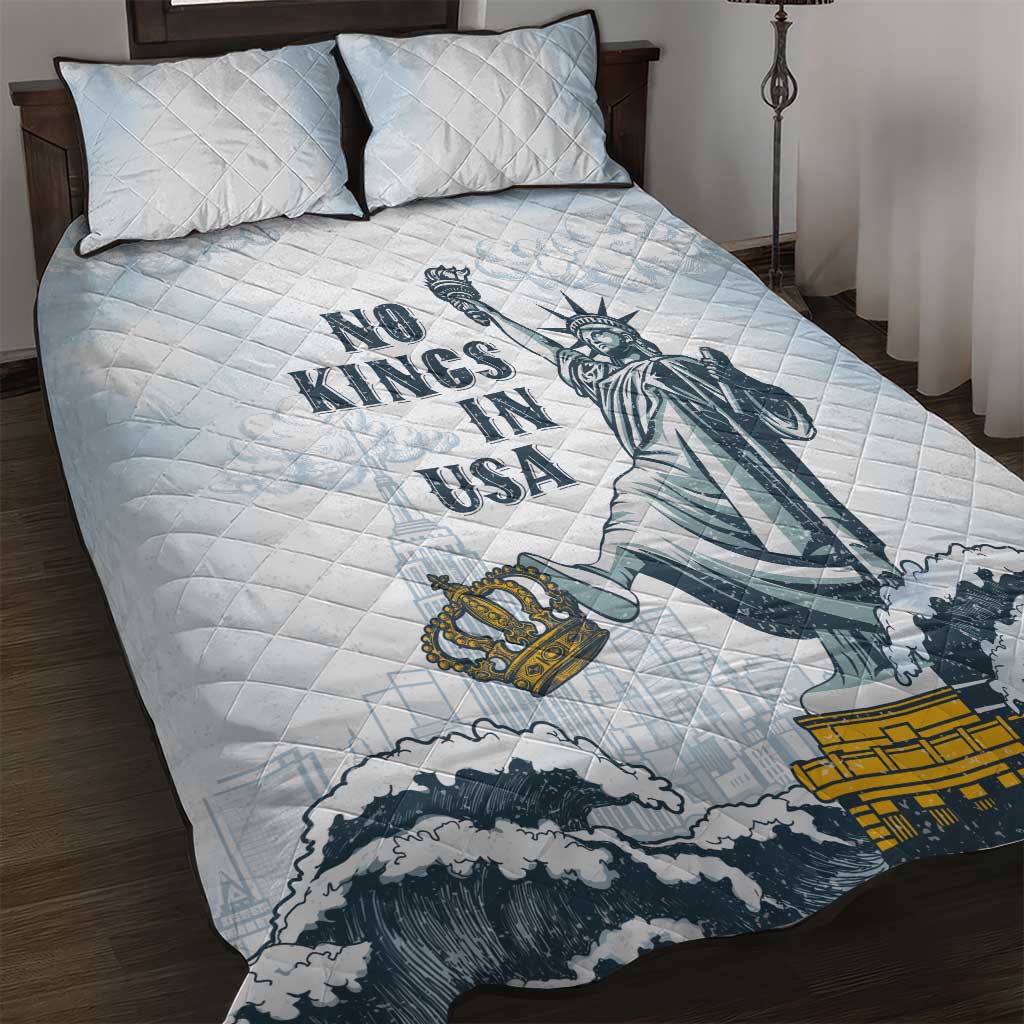 Funny Rejecting Kings Quilt Bed Set Since 1776 No Kings In America Retro Style LT05