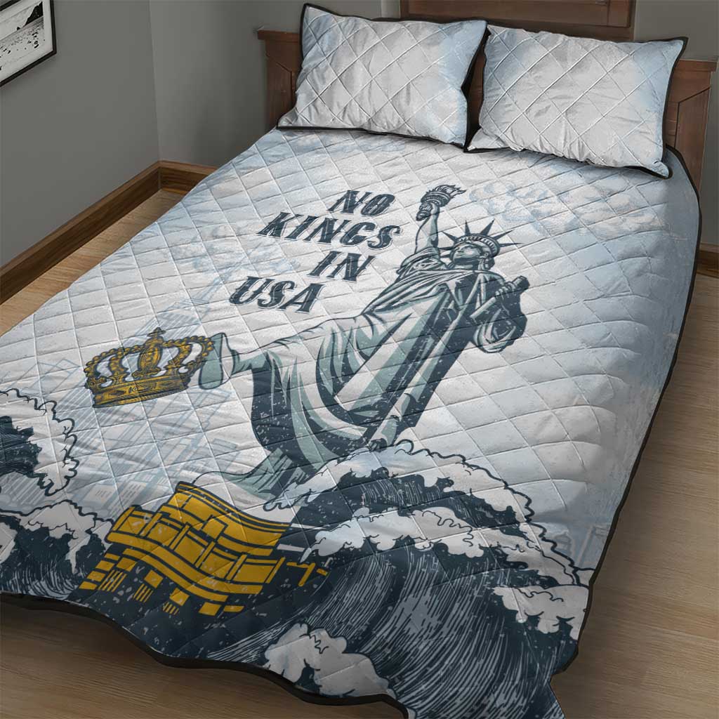 Funny Rejecting Kings Quilt Bed Set Since 1776 No Kings In America Retro Style LT05