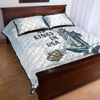 Funny Rejecting Kings Quilt Bed Set Since 1776 No Kings In America Retro Style LT05