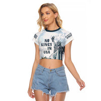 Funny Rejecting Kings Raglan Cropped T Shirt Since 1776 No Kings In America Retro Style LT05