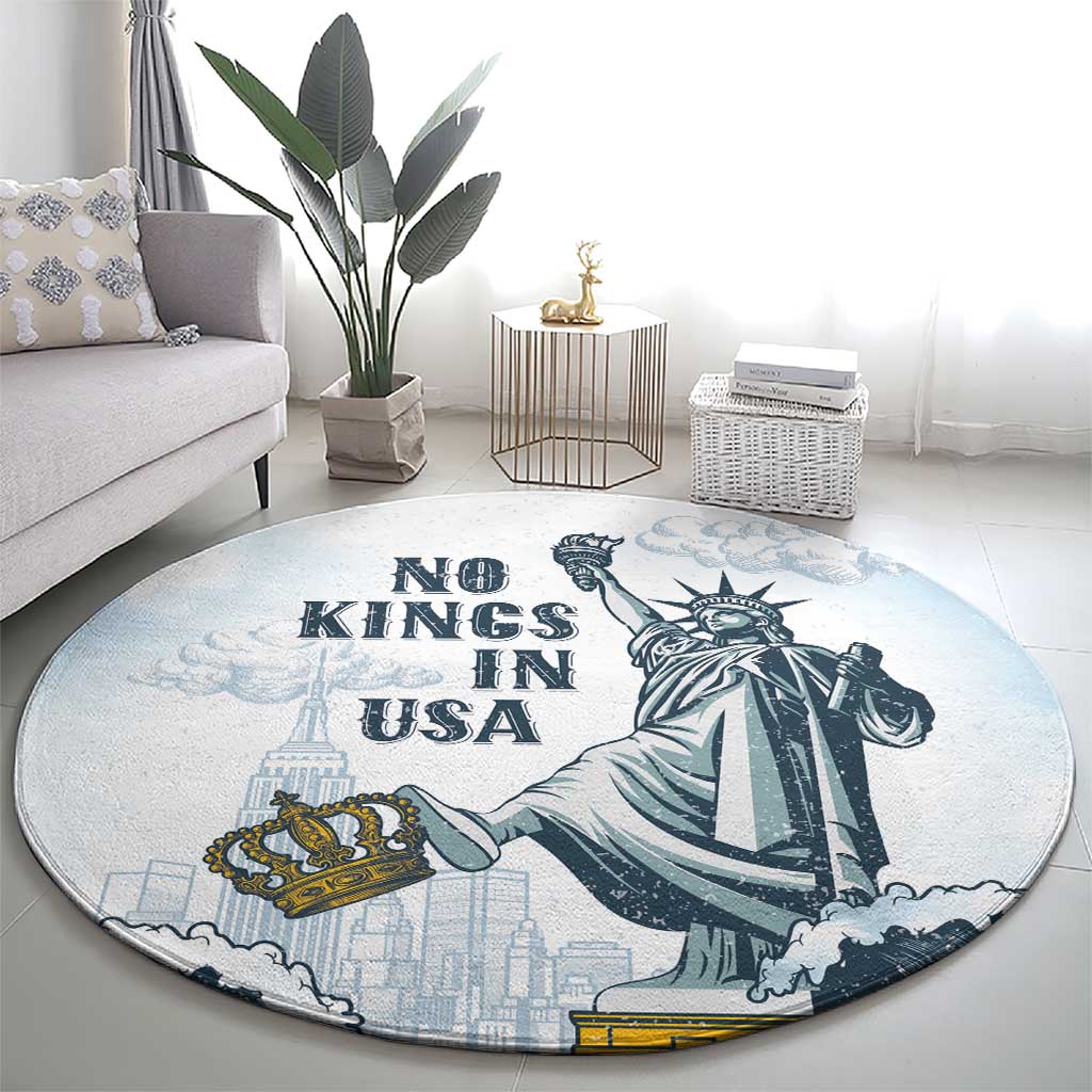 Funny Rejecting Kings Round Carpet Since 1776 No Kings In America Retro Style LT05