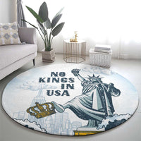 Funny Rejecting Kings Round Carpet Since 1776 No Kings In America Retro Style LT05