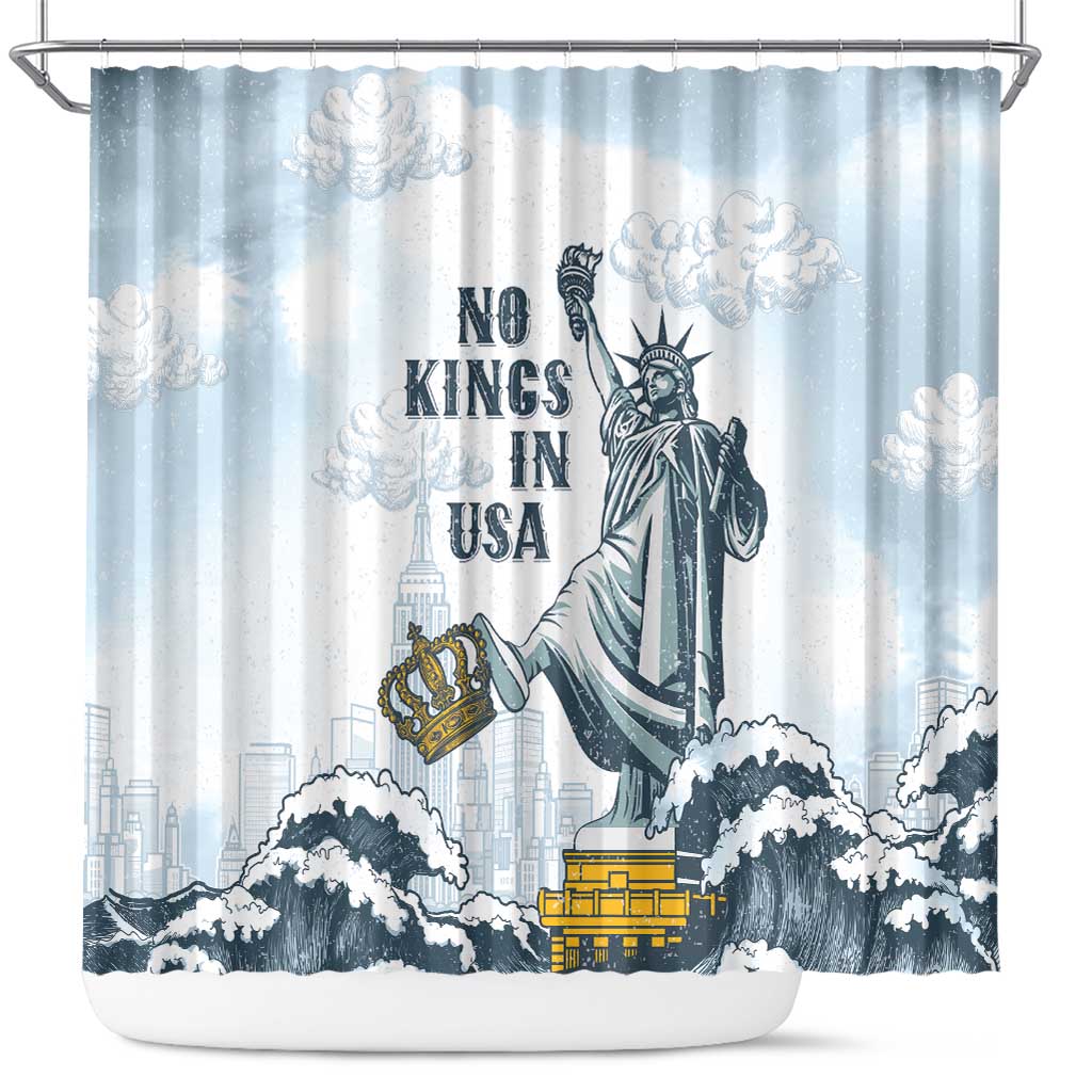 Funny Rejecting Kings Shower Curtain Since 1776 No Kings In America Retro Style LT05