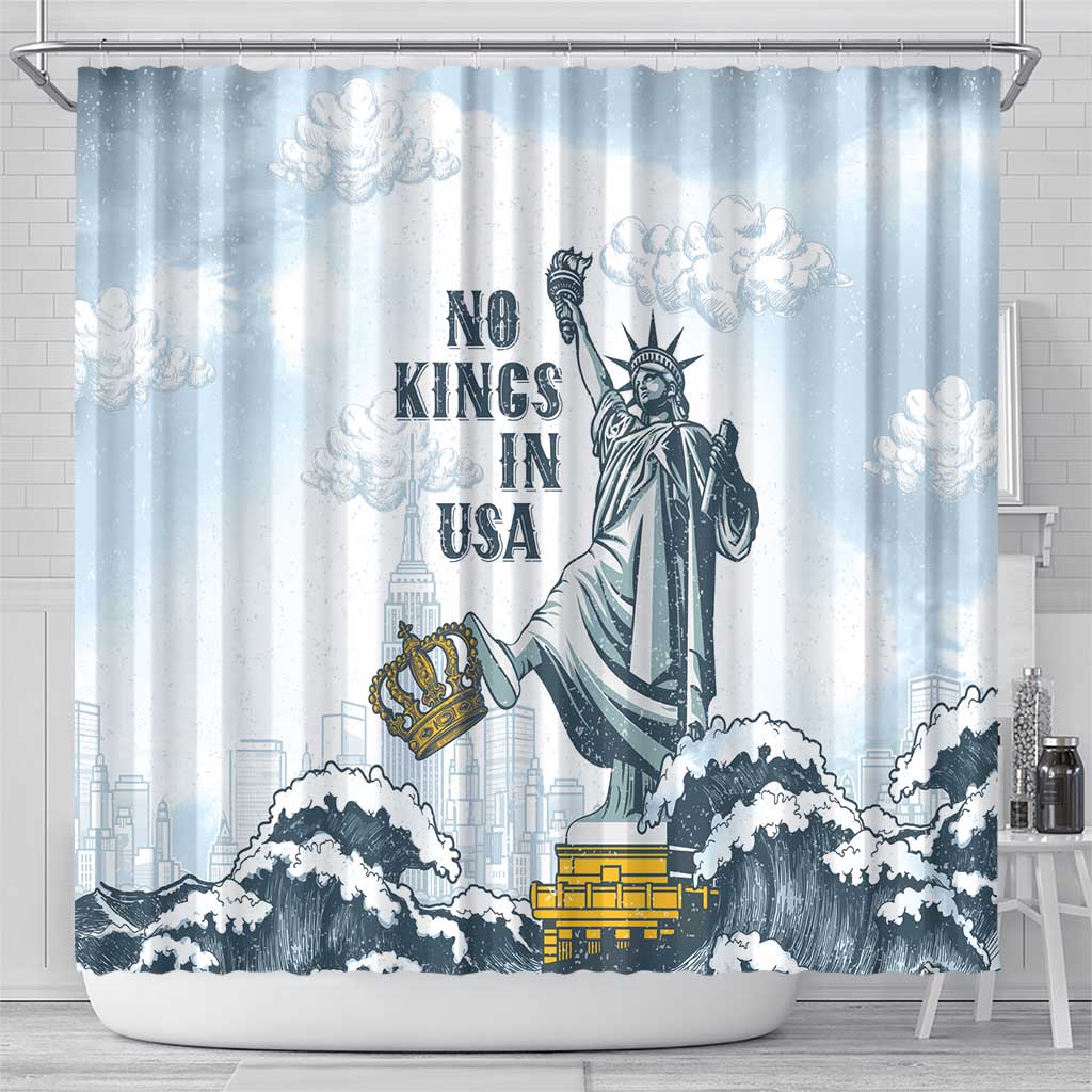 Funny Rejecting Kings Shower Curtain Since 1776 No Kings In America Retro Style LT05