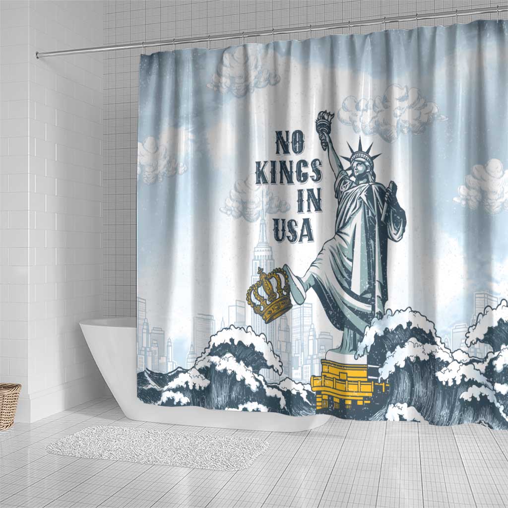 Funny Rejecting Kings Shower Curtain Since 1776 No Kings In America Retro Style LT05