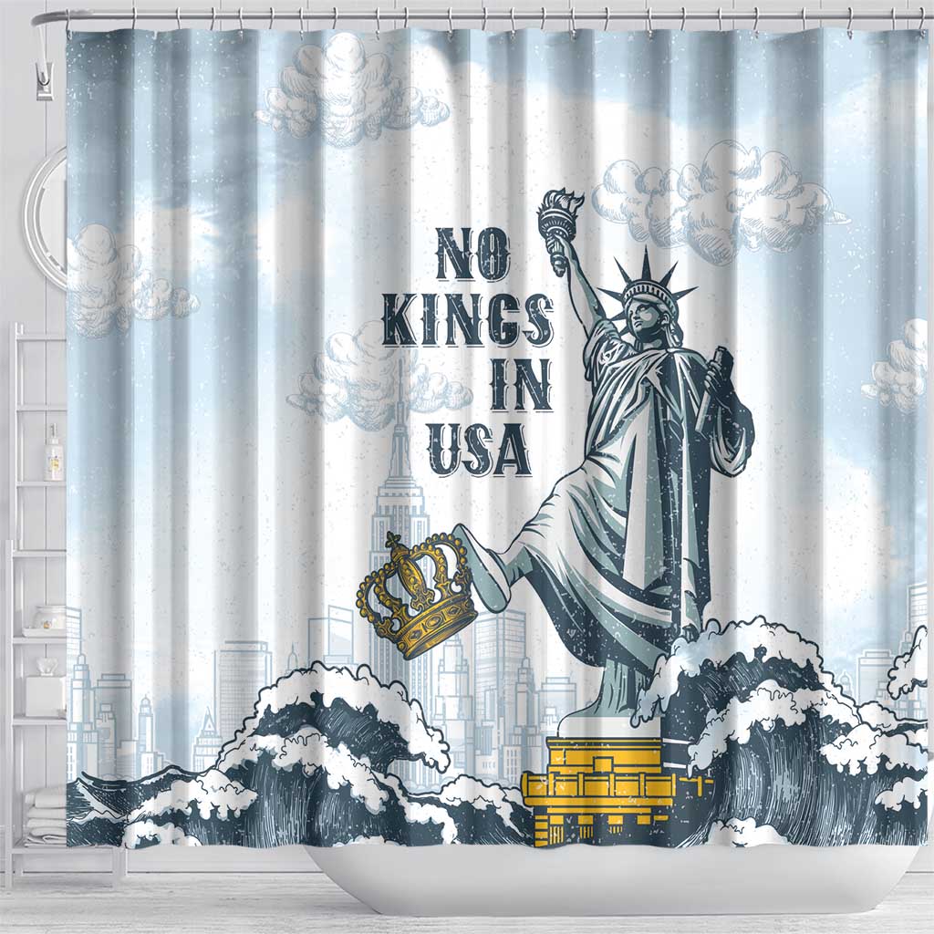 Funny Rejecting Kings Shower Curtain Since 1776 No Kings In America Retro Style LT05