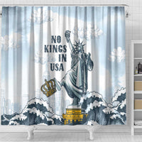 Funny Rejecting Kings Shower Curtain Since 1776 No Kings In America Retro Style LT05
