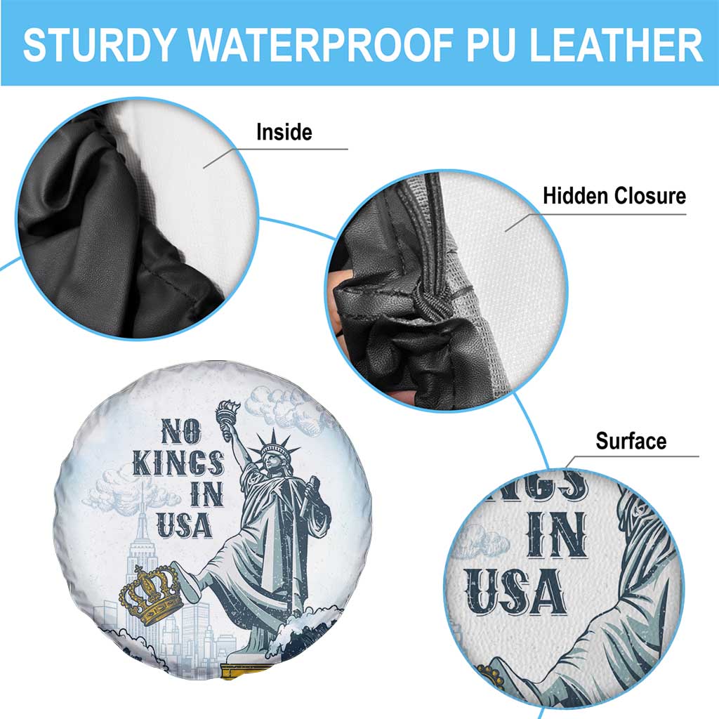 Funny Rejecting Kings Spare Tire Cover Since 1776 No Kings In America Retro Style LT05