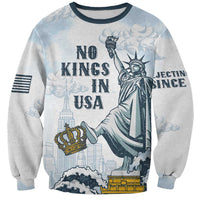 Funny Rejecting Kings Sweatshirt Since 1776 No Kings In America Retro Style LT05