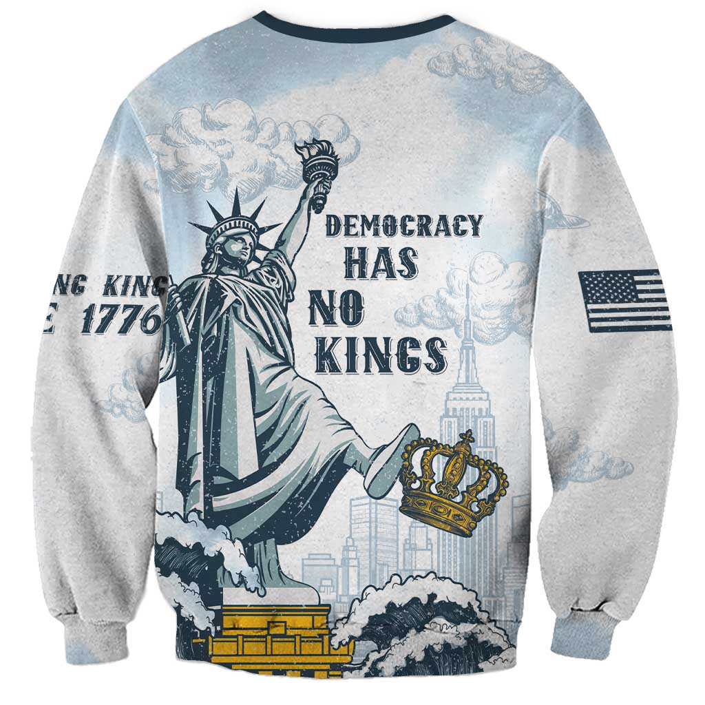 Funny Rejecting Kings Sweatshirt Since 1776 No Kings In America Retro Style LT05
