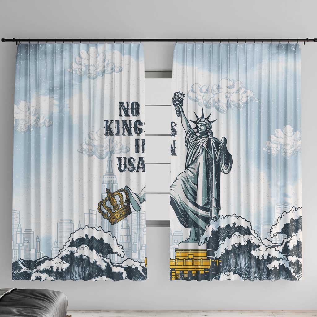 Funny Rejecting Kings Window Curtain Since 1776 No Kings In America Retro Style LT05