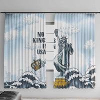 Funny Rejecting Kings Window Curtain Since 1776 No Kings In America Retro Style LT05