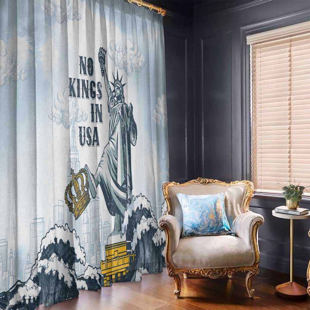 Funny Rejecting Kings Window Curtain Since 1776 No Kings In America Retro Style LT05