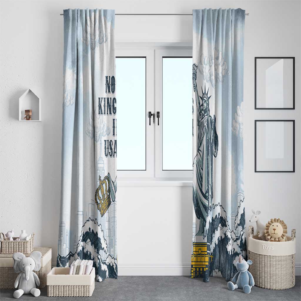 Funny Rejecting Kings Window Curtain Since 1776 No Kings In America Retro Style LT05