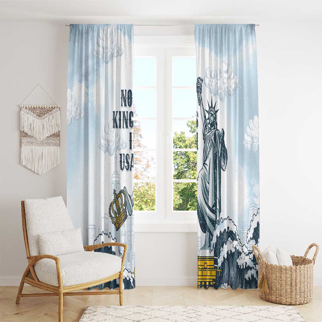 Funny Rejecting Kings Window Curtain Since 1776 No Kings In America Retro Style LT05