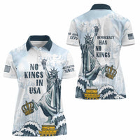 Funny Rejecting Kings Women Polo Shirt Since 1776 No Kings In America Retro Style LT05