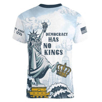 Funny Rejecting Kings Women V-Neck T-Shirt Since 1776 No Kings In America Retro Style LT05