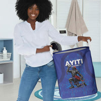 Haiti Ayiti Nan Mondyal 2026 Laundry Basket Fyete Lit Victwa Blue Version