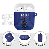 Haiti Ayiti Nan Mondyal 2026 AirPods Case Fyete Lit Victwa Blue Version