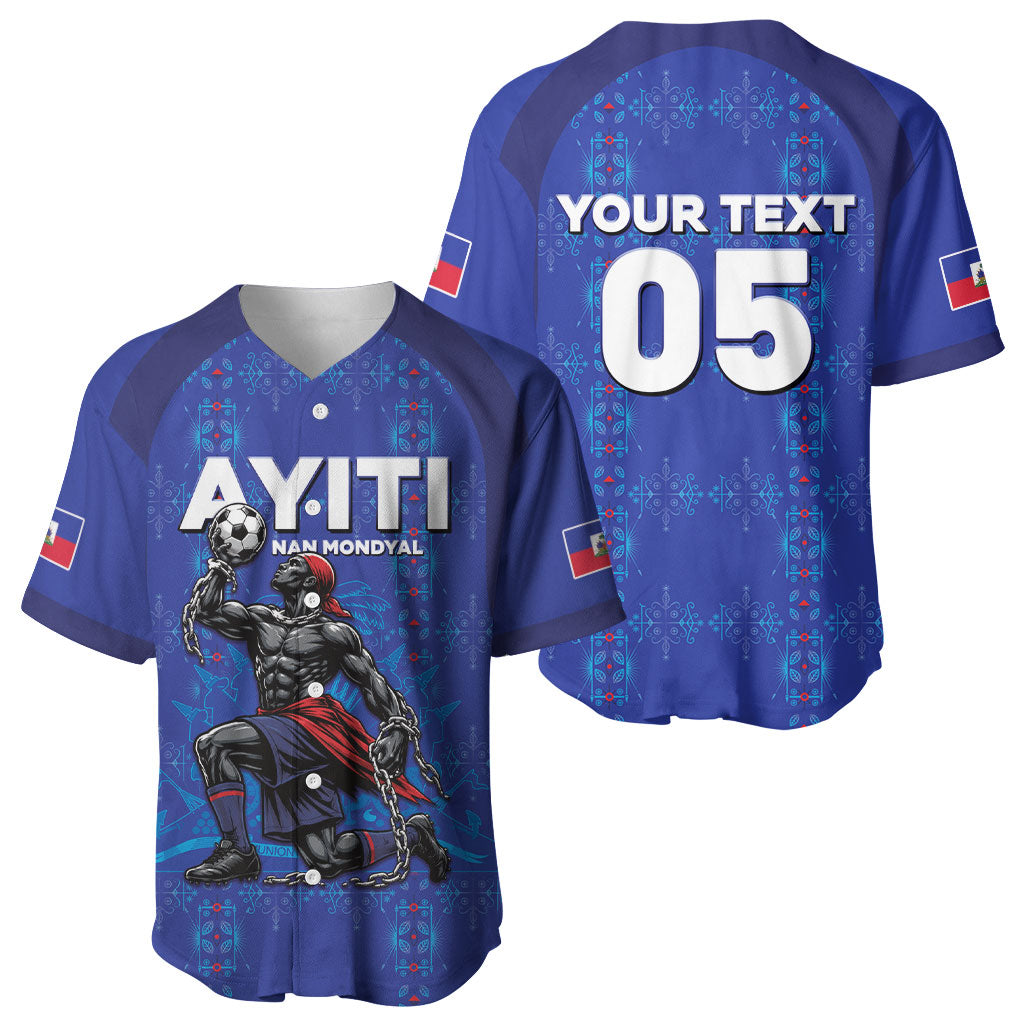 Custom Haiti Ayiti Nan Mondyal 2026 Baseball Jersey Fyete Lit Victwa Blue Version
