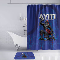 Haiti Ayiti Nan Mondyal 2026 Bathroom Set Fyete Lit Victwa Blue Version