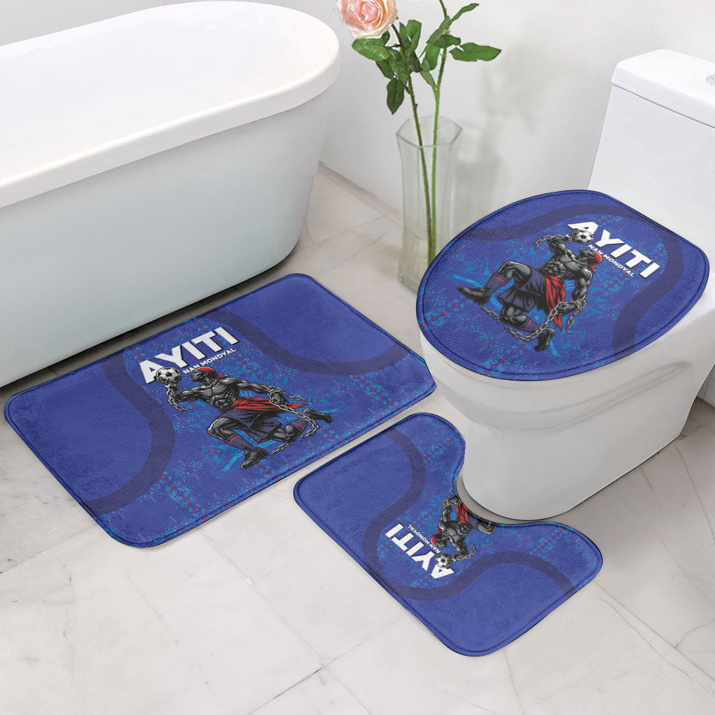 Haiti Ayiti Nan Mondyal 2026 Bathroom Set Fyete Lit Victwa Blue Version