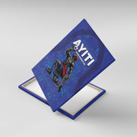 Haiti Ayiti Nan Mondyal 2026 Canvas Wall Art Fyete Lit Victwa Blue Version