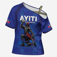 Custom Haiti Ayiti Nan Mondyal 2026 Cross Shoulder Shirt Fyete Lit Victwa Blue Version