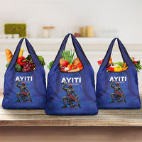 Haiti Ayiti Nan Mondyal 2026 Grocery Bag Fyete Lit Victwa Blue Version