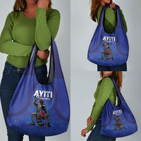 Haiti Ayiti Nan Mondyal 2026 Grocery Bag Fyete Lit Victwa Blue Version