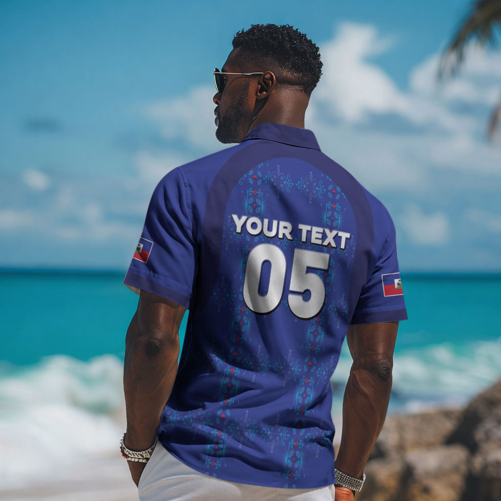 Custom Haiti Ayiti Nan Mondyal 2026 Hawaiian Shirt Fyete Lit Victwa Blue Version LT05