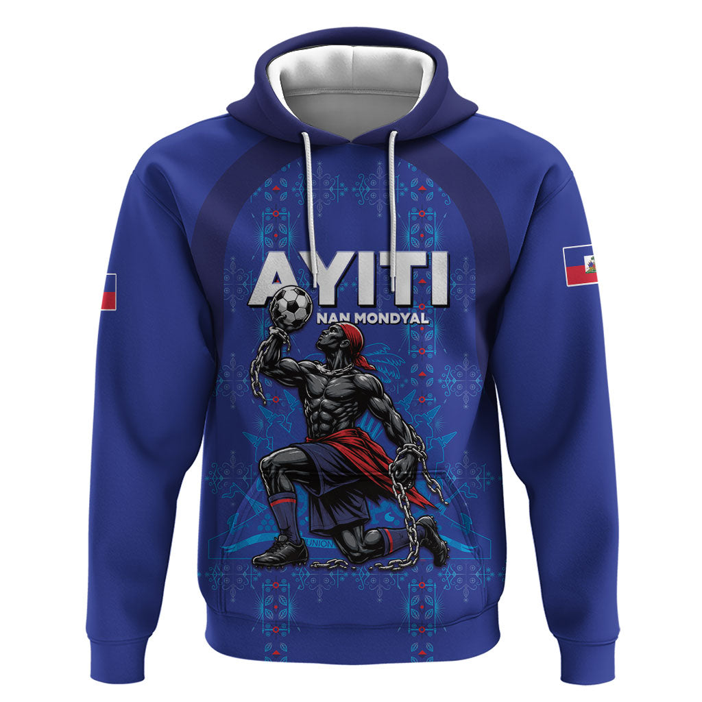 Custom Haiti Ayiti Nan Mondyal 2026 Hoodie Fyete Lit Victwa Blue Version