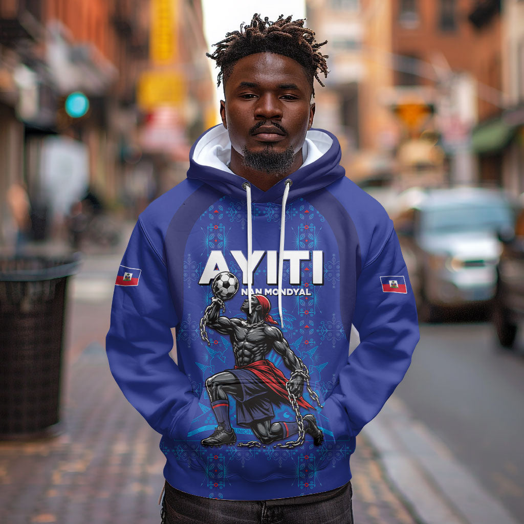 Custom Haiti Ayiti Nan Mondyal 2026 Hoodie Fyete Lit Victwa Blue Version