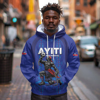 Custom Haiti Ayiti Nan Mondyal 2026 Hoodie Fyete Lit Victwa Blue Version