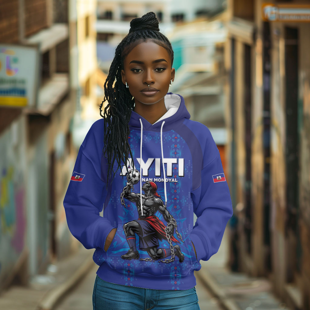 Custom Haiti Ayiti Nan Mondyal 2026 Hoodie Fyete Lit Victwa Blue Version